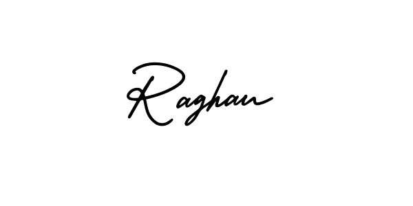 You should practise on your own different ways (AmerikaSignatureDemo-Regular) to write your name (Raghau) in signature. don't let someone else do it for you. Raghau signature style 3 images and pictures png