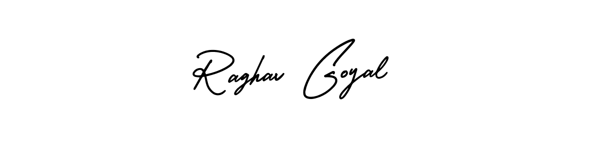 Create a beautiful signature design for name Raghav Goyal. With this signature (AmerikaSignatureDemo-Regular) fonts, you can make a handwritten signature for free. Raghav Goyal signature style 3 images and pictures png