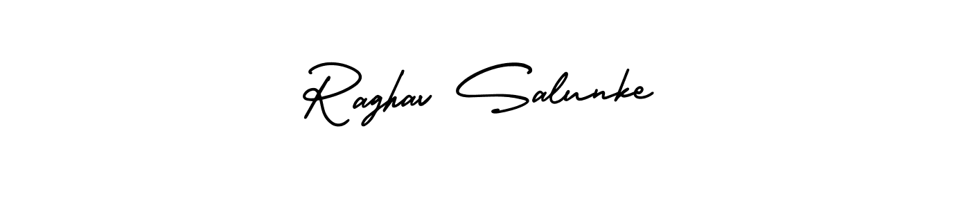 It looks lik you need a new signature style for name Raghav Salunke. Design unique handwritten (AmerikaSignatureDemo-Regular) signature with our free signature maker in just a few clicks. Raghav Salunke signature style 3 images and pictures png