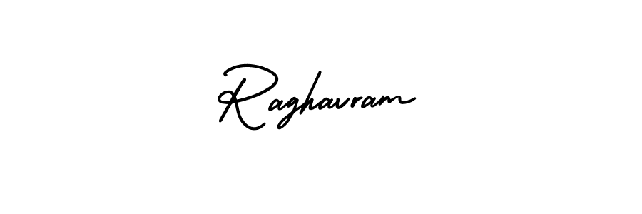 Raghavram stylish signature style. Best Handwritten Sign (AmerikaSignatureDemo-Regular) for my name. Handwritten Signature Collection Ideas for my name Raghavram. Raghavram signature style 3 images and pictures png