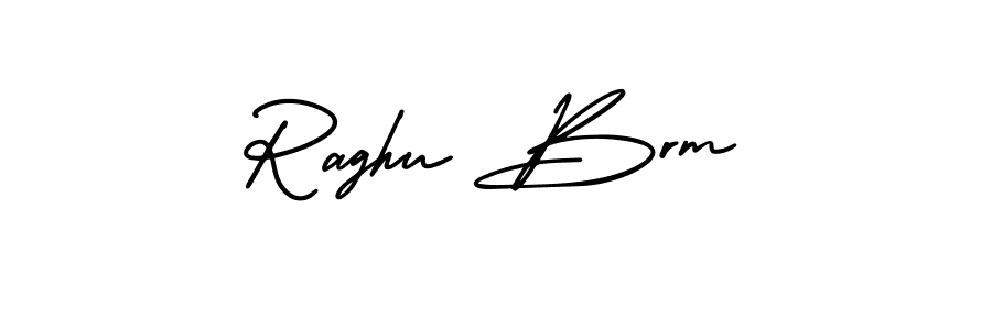 AmerikaSignatureDemo-Regular is a professional signature style that is perfect for those who want to add a touch of class to their signature. It is also a great choice for those who want to make their signature more unique. Get Raghu Brm name to fancy signature for free. Raghu Brm signature style 3 images and pictures png