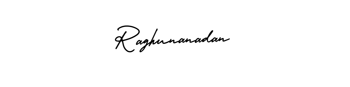 How to Draw Raghunanadan signature style? AmerikaSignatureDemo-Regular is a latest design signature styles for name Raghunanadan. Raghunanadan signature style 3 images and pictures png