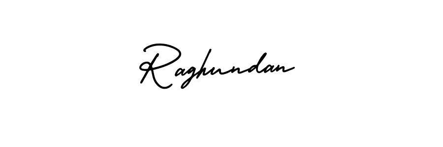 The best way (AmerikaSignatureDemo-Regular) to make a short signature is to pick only two or three words in your name. The name Raghundan include a total of six letters. For converting this name. Raghundan signature style 3 images and pictures png