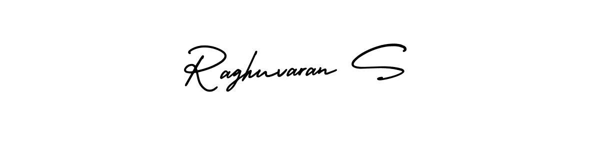 How to make Raghuvaran S name signature. Use AmerikaSignatureDemo-Regular style for creating short signs online. This is the latest handwritten sign. Raghuvaran S signature style 3 images and pictures png