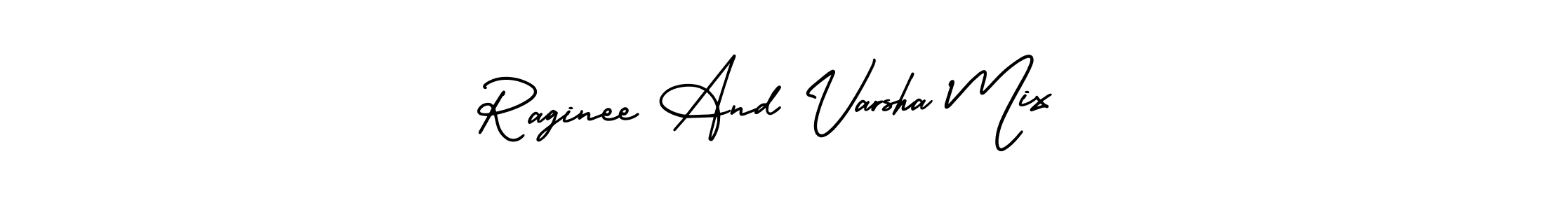 The best way (AmerikaSignatureDemo-Regular) to make a short signature is to pick only two or three words in your name. The name Raginee And Varsha Mix include a total of six letters. For converting this name. Raginee And Varsha Mix signature style 3 images and pictures png