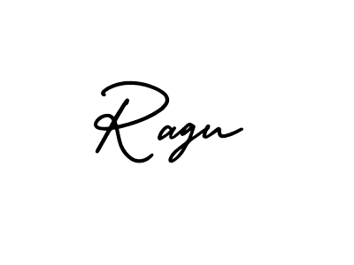 How to make Ragu name signature. Use AmerikaSignatureDemo-Regular style for creating short signs online. This is the latest handwritten sign. Ragu signature style 3 images and pictures png