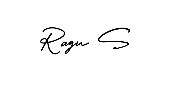 The best way (AmerikaSignatureDemo-Regular) to make a short signature is to pick only two or three words in your name. The name Ragu S include a total of six letters. For converting this name. Ragu S signature style 3 images and pictures png