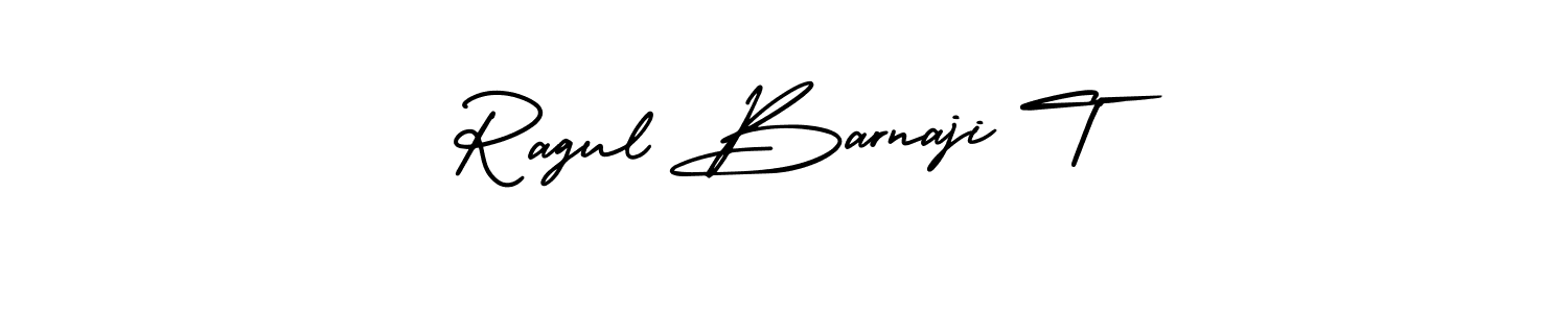 How to make Ragul Barnaji T signature? AmerikaSignatureDemo-Regular is a professional autograph style. Create handwritten signature for Ragul Barnaji T name. Ragul Barnaji T signature style 3 images and pictures png