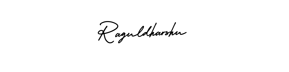 Raguldharshu stylish signature style. Best Handwritten Sign (AmerikaSignatureDemo-Regular) for my name. Handwritten Signature Collection Ideas for my name Raguldharshu. Raguldharshu signature style 3 images and pictures png