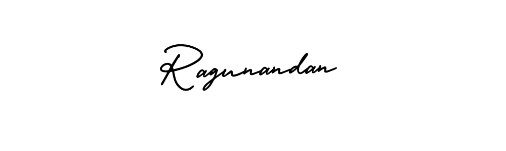 The best way (AmerikaSignatureDemo-Regular) to make a short signature is to pick only two or three words in your name. The name Ragunandan include a total of six letters. For converting this name. Ragunandan signature style 3 images and pictures png