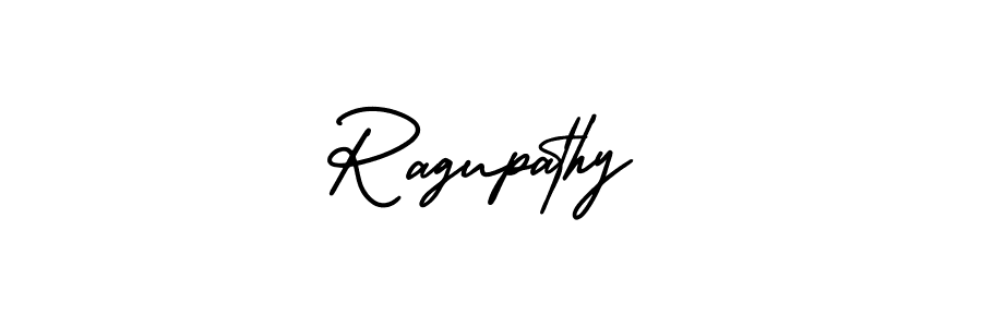 How to make Ragupathy name signature. Use AmerikaSignatureDemo-Regular style for creating short signs online. This is the latest handwritten sign. Ragupathy signature style 3 images and pictures png