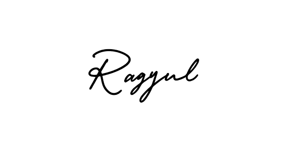 Use a signature maker to create a handwritten signature online. With this signature software, you can design (AmerikaSignatureDemo-Regular) your own signature for name Ragyul. Ragyul signature style 3 images and pictures png