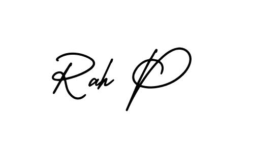 Make a beautiful signature design for name Rah P. With this signature (AmerikaSignatureDemo-Regular) style, you can create a handwritten signature for free. Rah P signature style 3 images and pictures png