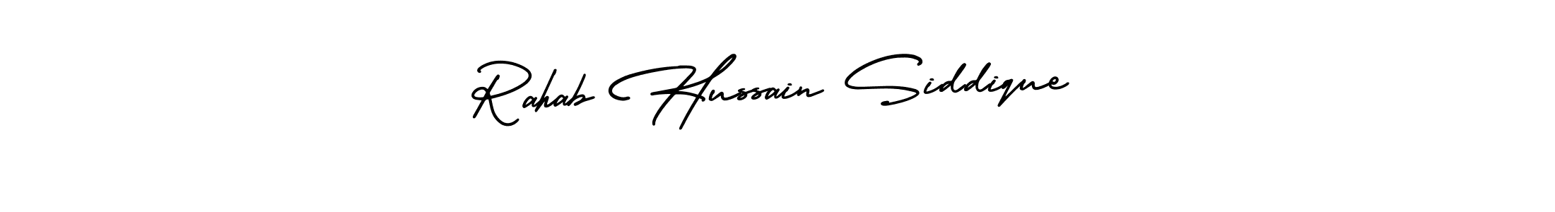 Rahab Hussain Siddique stylish signature style. Best Handwritten Sign (AmerikaSignatureDemo-Regular) for my name. Handwritten Signature Collection Ideas for my name Rahab Hussain Siddique. Rahab Hussain Siddique signature style 3 images and pictures png