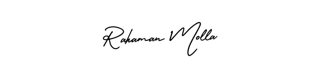 How to Draw Rahaman Molla signature style? AmerikaSignatureDemo-Regular is a latest design signature styles for name Rahaman Molla. Rahaman Molla signature style 3 images and pictures png