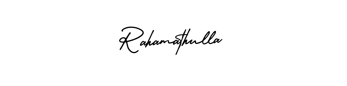 Make a beautiful signature design for name Rahamathulla. With this signature (AmerikaSignatureDemo-Regular) style, you can create a handwritten signature for free. Rahamathulla signature style 3 images and pictures png