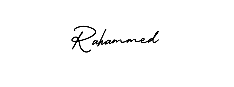 Similarly AmerikaSignatureDemo-Regular is the best handwritten signature design. Signature creator online .You can use it as an online autograph creator for name Rahammed. Rahammed signature style 3 images and pictures png