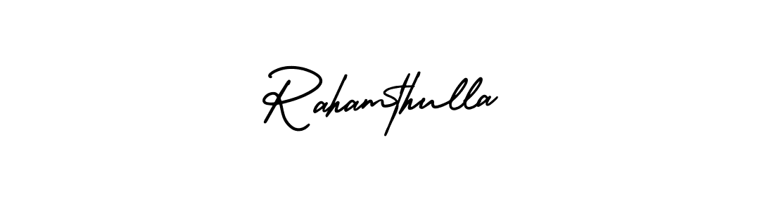 How to Draw Rahamthulla signature style? AmerikaSignatureDemo-Regular is a latest design signature styles for name Rahamthulla. Rahamthulla signature style 3 images and pictures png