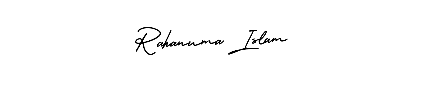 Rahanuma Islam stylish signature style. Best Handwritten Sign (AmerikaSignatureDemo-Regular) for my name. Handwritten Signature Collection Ideas for my name Rahanuma Islam. Rahanuma Islam signature style 3 images and pictures png