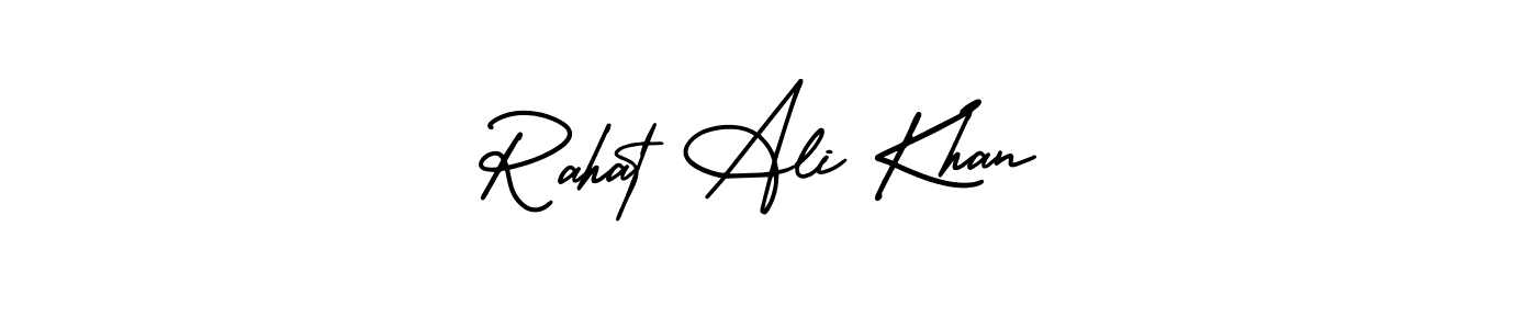 AmerikaSignatureDemo-Regular is a professional signature style that is perfect for those who want to add a touch of class to their signature. It is also a great choice for those who want to make their signature more unique. Get Rahat Ali Khan name to fancy signature for free. Rahat Ali Khan signature style 3 images and pictures png