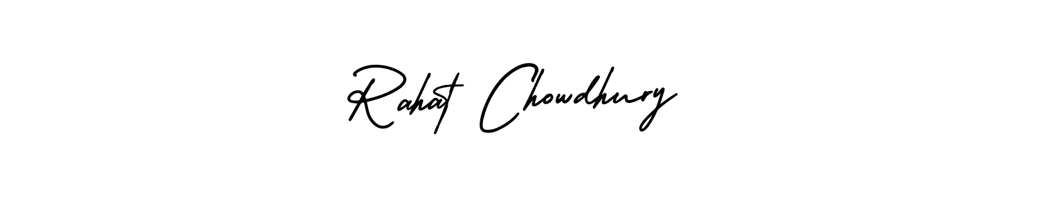 This is the best signature style for the Rahat Chowdhury name. Also you like these signature font (AmerikaSignatureDemo-Regular). Mix name signature. Rahat Chowdhury signature style 3 images and pictures png