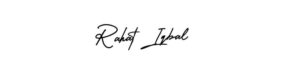 How to make Rahat Iqbal name signature. Use AmerikaSignatureDemo-Regular style for creating short signs online. This is the latest handwritten sign. Rahat Iqbal signature style 3 images and pictures png