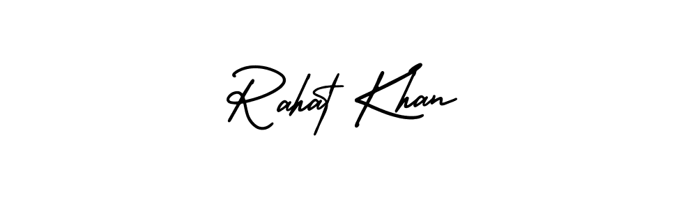 It looks lik you need a new signature style for name Rahat Khan. Design unique handwritten (AmerikaSignatureDemo-Regular) signature with our free signature maker in just a few clicks. Rahat Khan signature style 3 images and pictures png