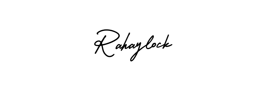 Use a signature maker to create a handwritten signature online. With this signature software, you can design (AmerikaSignatureDemo-Regular) your own signature for name Rahaylock. Rahaylock signature style 3 images and pictures png