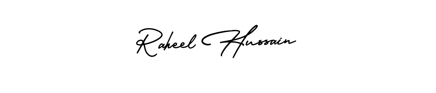 Also we have Raheel Hussain name is the best signature style. Create professional handwritten signature collection using AmerikaSignatureDemo-Regular autograph style. Raheel Hussain signature style 3 images and pictures png