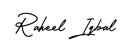 Make your name Raheel Iqbal memorable on every contract using AmerikaSignatureDemo-Regular autograph style. Instant transparent background export available. Raheel Iqbal signature style 3 images and pictures png