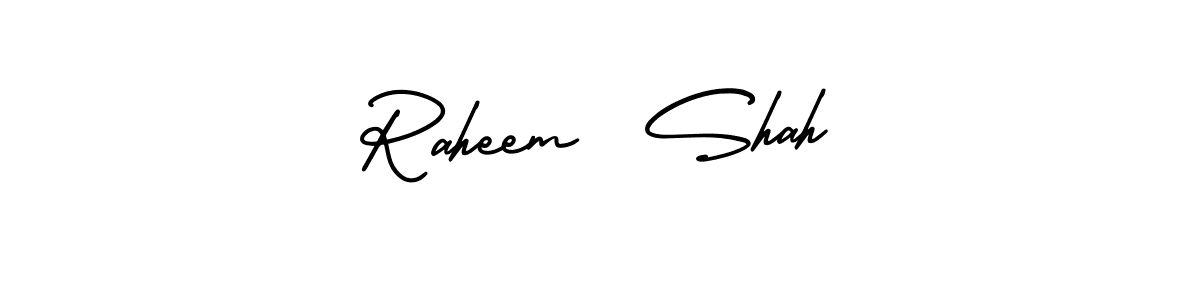 Use a signature maker to create a handwritten signature online. With this signature software, you can design (AmerikaSignatureDemo-Regular) your own signature for name Raheem  Shah. Raheem  Shah signature style 3 images and pictures png