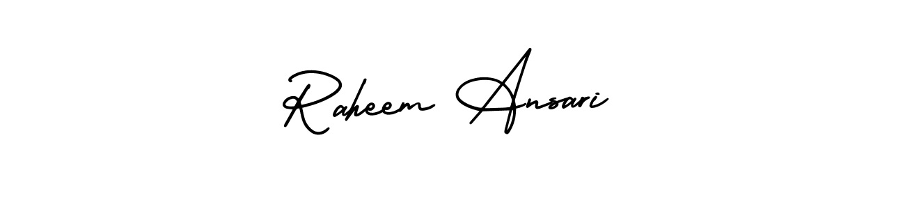 Create a beautiful signature design for name Raheem Ansari. With this signature (AmerikaSignatureDemo-Regular) fonts, you can make a handwritten signature for free. Raheem Ansari signature style 3 images and pictures png