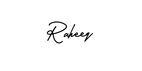 How to make Raheeq signature? AmerikaSignatureDemo-Regular is a professional autograph style. Create handwritten signature for Raheeq name. Raheeq signature style 3 images and pictures png