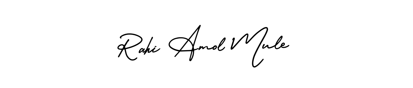 How to make Rahi Amol Mule signature? AmerikaSignatureDemo-Regular is a professional autograph style. Create handwritten signature for Rahi Amol Mule name. Rahi Amol Mule signature style 3 images and pictures png