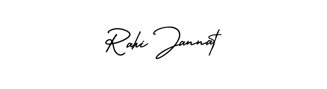 Make a beautiful signature design for name Rahi Jannat. With this signature (AmerikaSignatureDemo-Regular) style, you can create a handwritten signature for free. Rahi Jannat signature style 3 images and pictures png