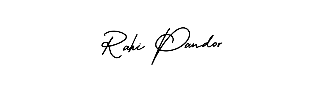 Similarly AmerikaSignatureDemo-Regular is the best handwritten signature design. Signature creator online .You can use it as an online autograph creator for name Rahi Pandor. Rahi Pandor signature style 3 images and pictures png