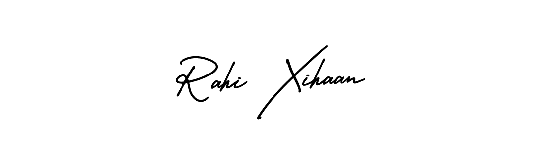 Similarly AmerikaSignatureDemo-Regular is the best handwritten signature design. Signature creator online .You can use it as an online autograph creator for name Rahi Xihaan. Rahi Xihaan signature style 3 images and pictures png