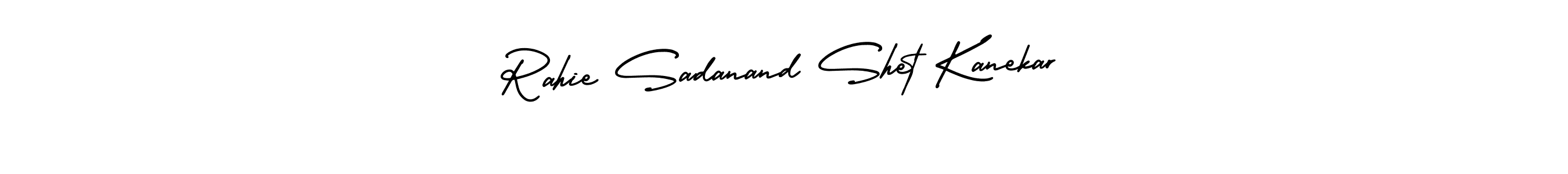 Rahie Sadanand Shet Kanekar stylish signature style. Best Handwritten Sign (AmerikaSignatureDemo-Regular) for my name. Handwritten Signature Collection Ideas for my name Rahie Sadanand Shet Kanekar. Rahie Sadanand Shet Kanekar signature style 3 images and pictures png