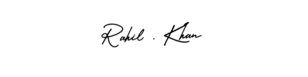 Also You can easily find your signature by using the search form. We will create Rahil . Khan name handwritten signature images for you free of cost using AmerikaSignatureDemo-Regular sign style. Rahil . Khan signature style 3 images and pictures png