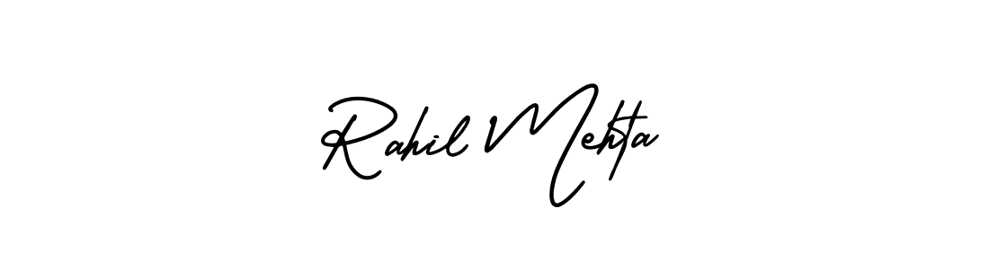 Best and Professional Signature Style for Rahil Mehta. AmerikaSignatureDemo-Regular Best Signature Style Collection. Rahil Mehta signature style 3 images and pictures png
