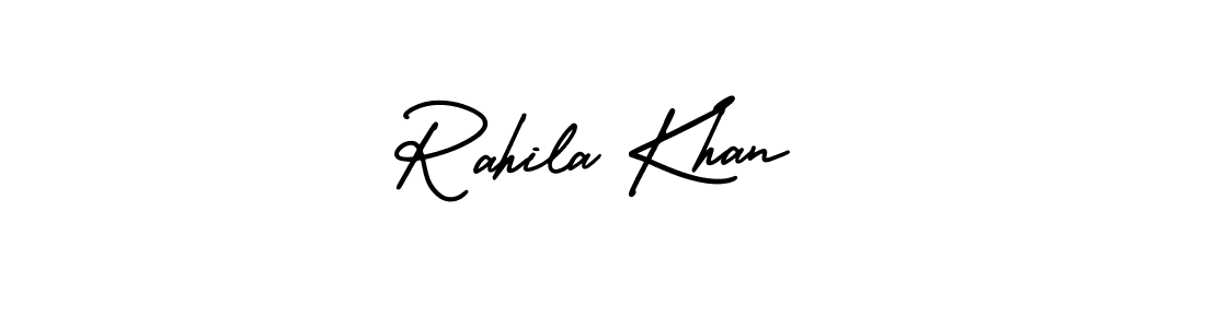 Design your own signature with our free online signature maker. With this signature software, you can create a handwritten (AmerikaSignatureDemo-Regular) signature for name Rahila Khan. Rahila Khan signature style 3 images and pictures png