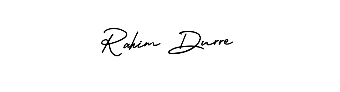 The best way (AmerikaSignatureDemo-Regular) to make a short signature is to pick only two or three words in your name. The name Rahim Durre include a total of six letters. For converting this name. Rahim Durre signature style 3 images and pictures png