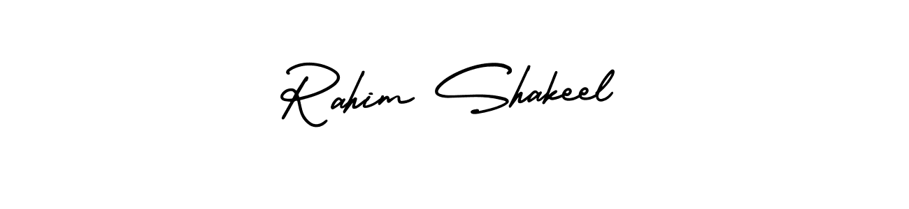 Also You can easily find your signature by using the search form. We will create Rahim Shakeel name handwritten signature images for you free of cost using AmerikaSignatureDemo-Regular sign style. Rahim Shakeel signature style 3 images and pictures png