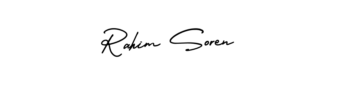 Make a short Rahim Soren signature style. Manage your documents anywhere anytime using AmerikaSignatureDemo-Regular. Create and add eSignatures, submit forms, share and send files easily. Rahim Soren signature style 3 images and pictures png