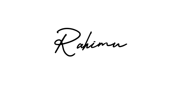 Rahimu stylish signature style. Best Handwritten Sign (AmerikaSignatureDemo-Regular) for my name. Handwritten Signature Collection Ideas for my name Rahimu. Rahimu signature style 3 images and pictures png