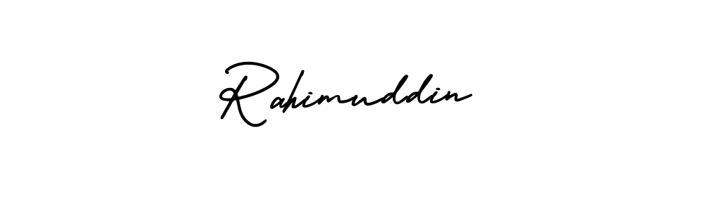 AmerikaSignatureDemo-Regular is a professional signature style that is perfect for those who want to add a touch of class to their signature. It is also a great choice for those who want to make their signature more unique. Get Rahimuddin name to fancy signature for free. Rahimuddin signature style 3 images and pictures png