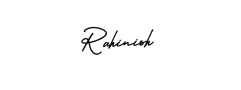 Best and Professional Signature Style for Rahinish. AmerikaSignatureDemo-Regular Best Signature Style Collection. Rahinish signature style 3 images and pictures png