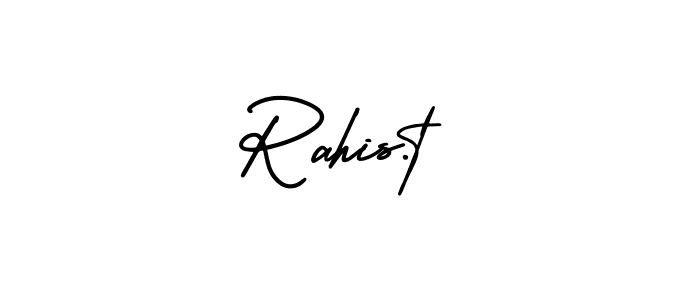 This is the best signature style for the Rahis.t name. Also you like these signature font (AmerikaSignatureDemo-Regular). Mix name signature. Rahis.t signature style 3 images and pictures png