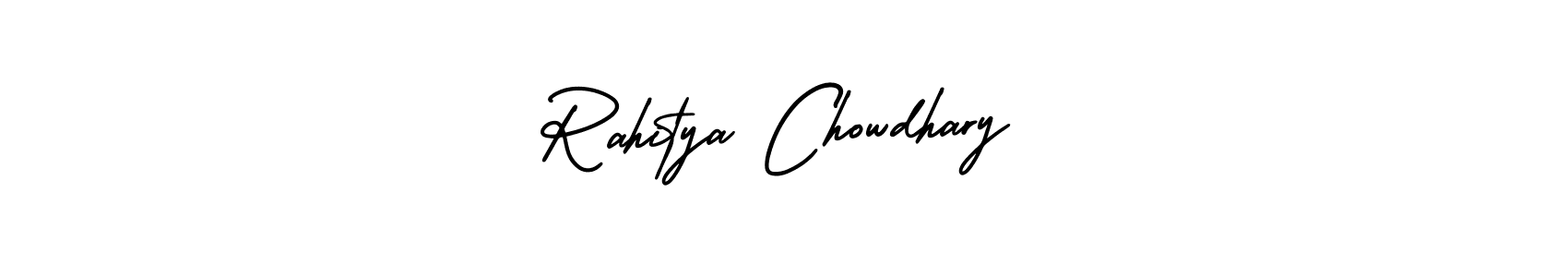 It looks lik you need a new signature style for name Rahitya Chowdhary. Design unique handwritten (AmerikaSignatureDemo-Regular) signature with our free signature maker in just a few clicks. Rahitya Chowdhary signature style 3 images and pictures png