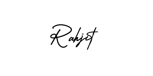 Use a signature maker to create a handwritten signature online. With this signature software, you can design (AmerikaSignatureDemo-Regular) your own signature for name Rahjit. Rahjit signature style 3 images and pictures png